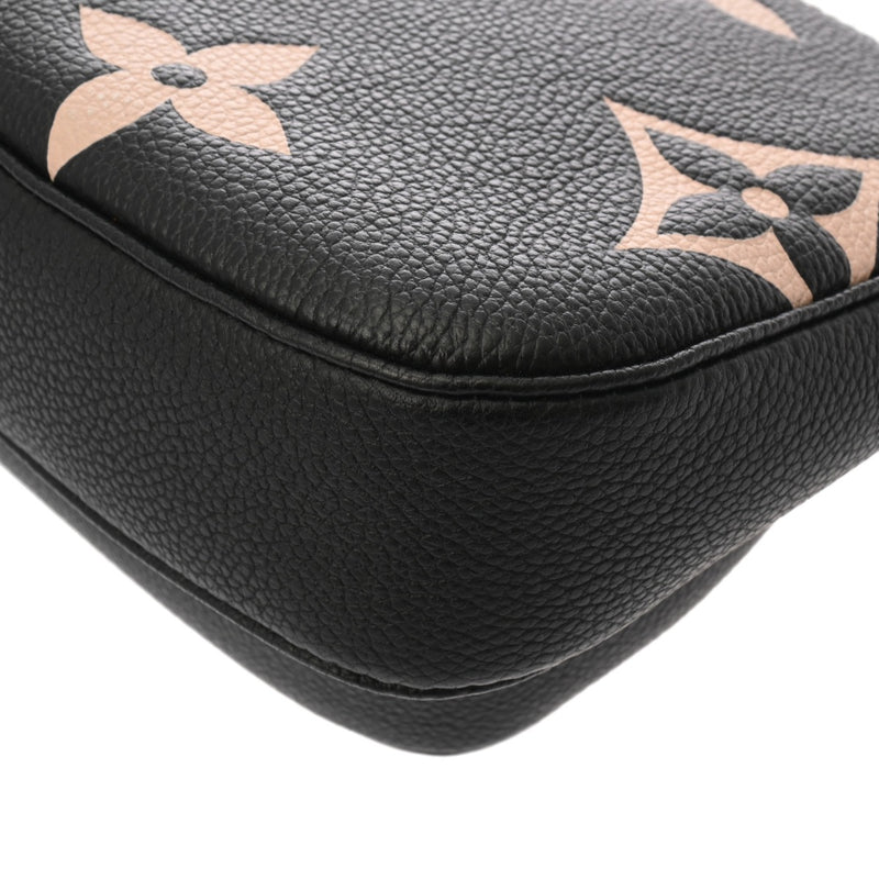 LOUIS VUITTON ルイヴィトン モノグラムアンプラント ミュルティ ポシェット アクセソワール ブラック/ベージュ M45777 レディース レザー ショルダーバッグ Aランク 中古 銀蔵