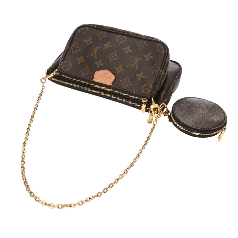LOUIS VUITTON ルイヴィトン モノグラム ミュルティ ポシェット アクセソワール カーキ M44813 レディース モノグラムキャンバス ショルダーバッグ ABランク 中古 銀蔵