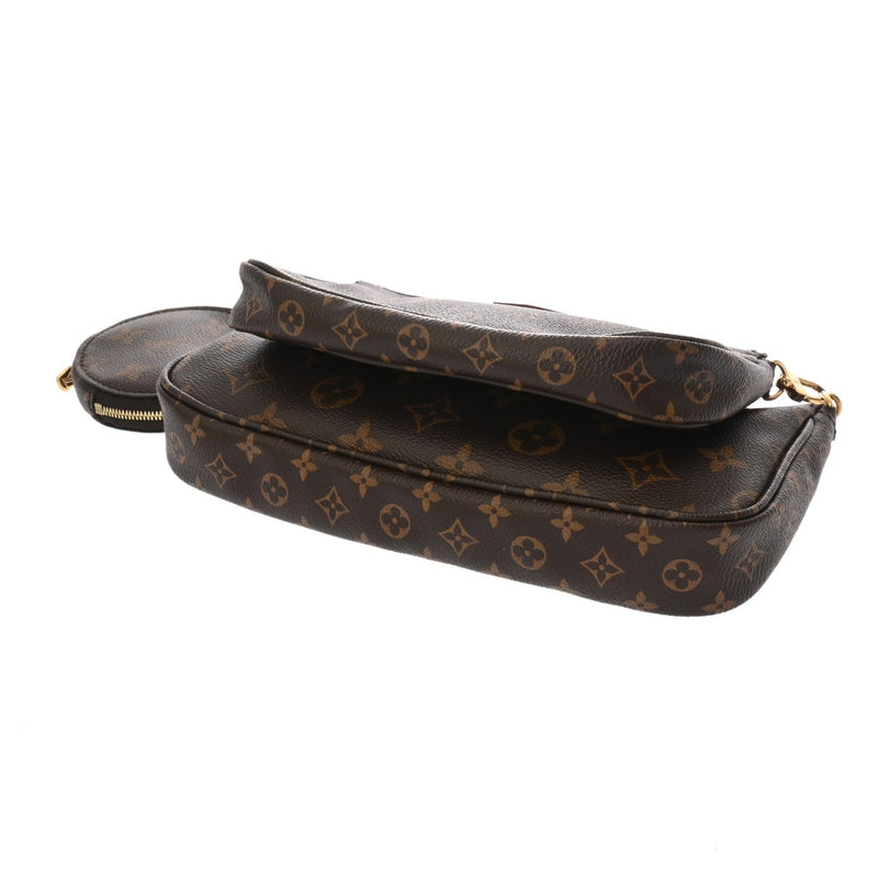 LOUIS VUITTON ルイヴィトン モノグラム ミュルティ ポシェット アクセソワール カーキ M44813 レディース モノグラムキャンバス ショルダーバッグ ABランク 中古 銀蔵