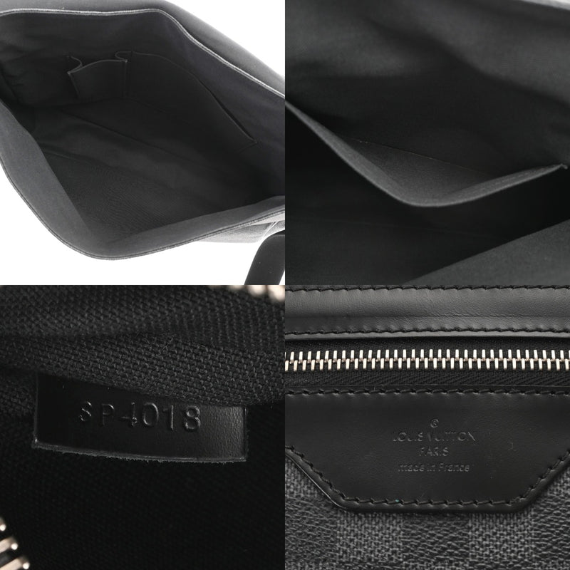 LOUIS VUITTON ルイヴィトン ダミエグラフィット レンツォ ブラック/グレー N51213 メンズ ダミエキャンバス ショルダーバッグ ABランク 中古 銀蔵