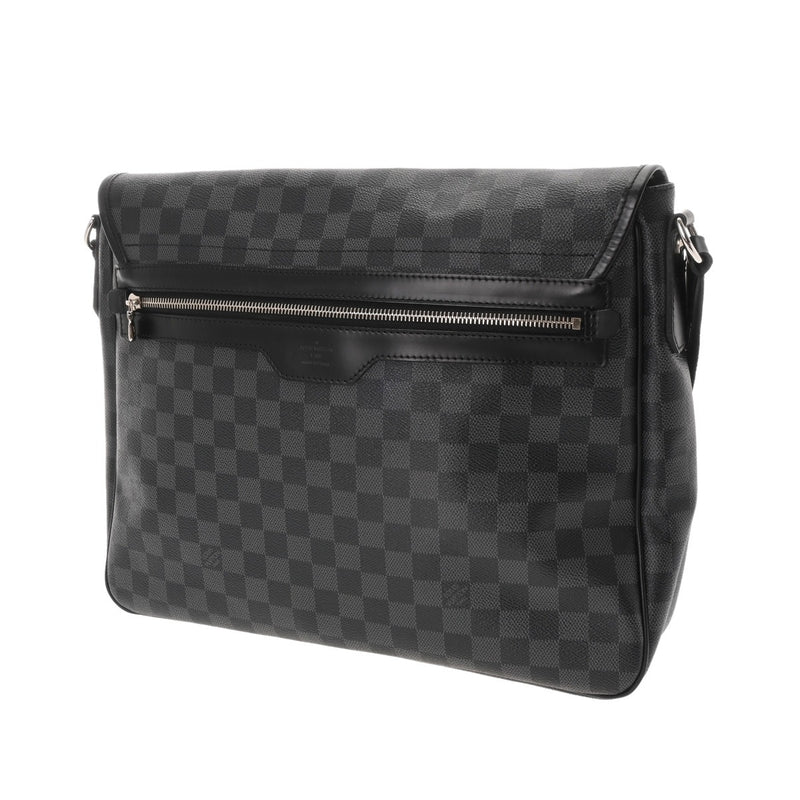 LOUIS VUITTON ルイヴィトン ダミエグラフィット レンツォ ブラック/グレー N51213 メンズ ダミエキャンバス ショルダーバッグ ABランク 中古 銀蔵