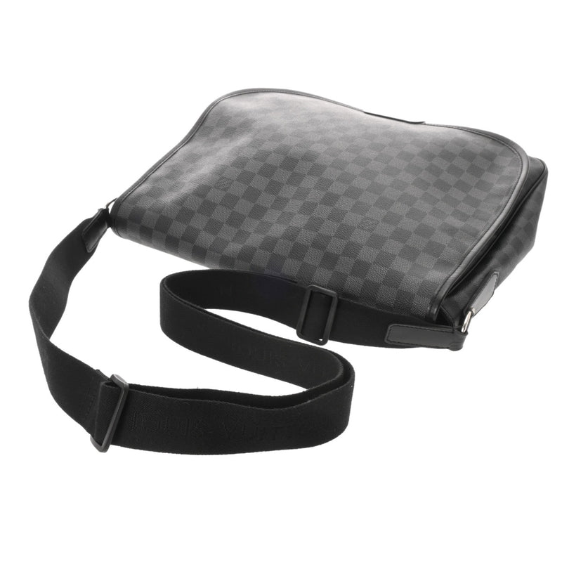 LOUIS VUITTON ルイヴィトン ダミエグラフィット レンツォ ブラック/グレー N51213 メンズ ダミエキャンバス ショルダーバッグ ABランク 中古 銀蔵