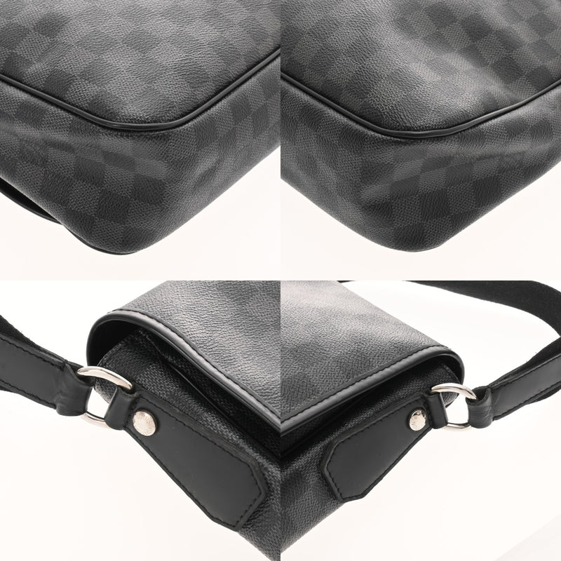 LOUIS VUITTON ルイヴィトン ダミエグラフィット レンツォ ブラック/グレー N51213 メンズ ダミエキャンバス ショルダーバッグ ABランク 中古 銀蔵