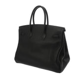 HERMES エルメス バーキン 35 ブラック □C刻印(1999年頃) ユニセックス トゴ ハンドバッグ Aランク 中古 銀蔵