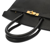 HERMES エルメス バーキン 35 ブラック □C刻印(1999年頃) ユニセックス トゴ ハンドバッグ Aランク 中古 銀蔵