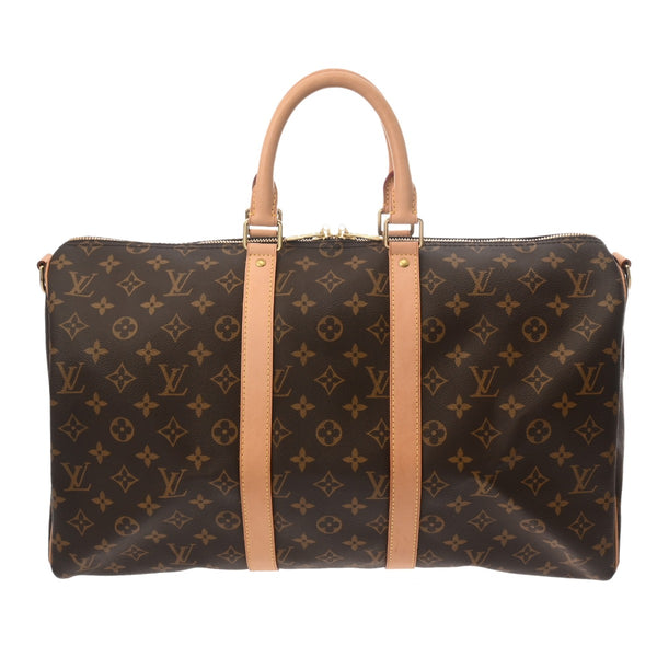 LOUIS VUITTON ルイヴィトン モノグラム キーポル バンドリエール 45 新型 2WAY ブラウン M41418 ユニセックス モノグラムキャンバス ボストンバッグ Aランク 中古 銀蔵
