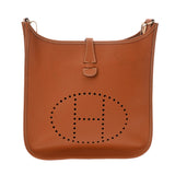 HERMES エルメス エヴリン PM ゴールド □I刻印(2005年頃) ユニセックス ヴォーエプソン ショルダーバッグ Bランク 中古 銀蔵