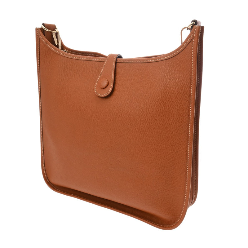 HERMES エルメス エヴリン PM ゴールド □I刻印(2005年頃) ユニセックス ヴォーエプソン ショルダーバッグ Bランク 中古 銀蔵