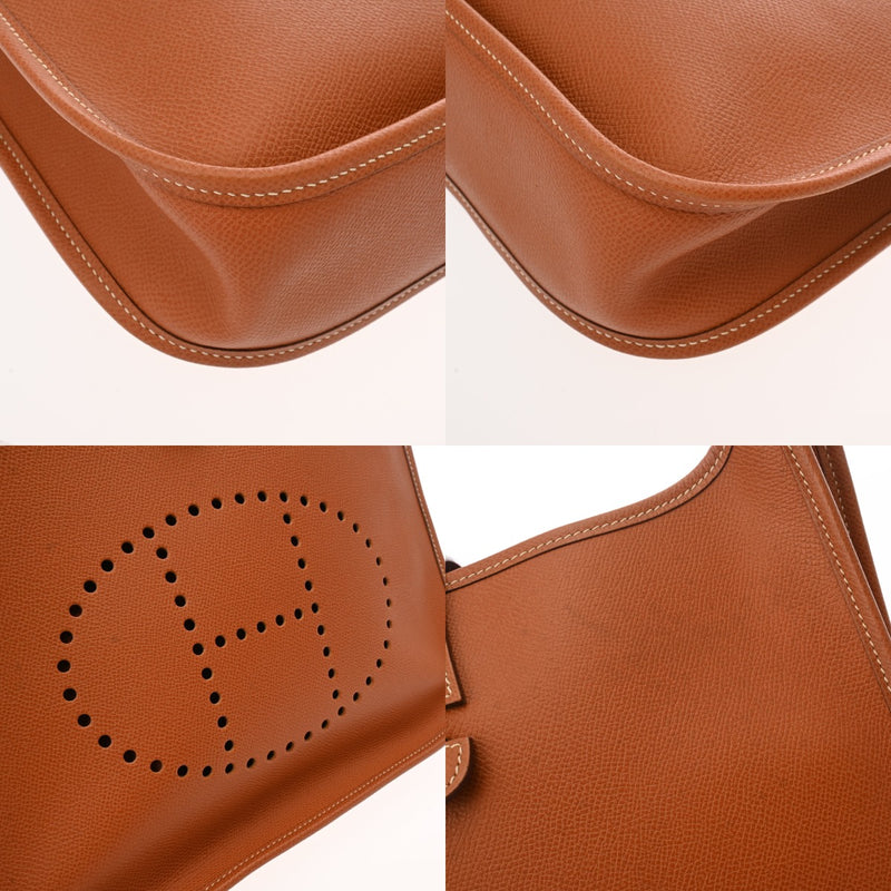 HERMES エルメス エヴリン PM ゴールド □I刻印(2005年頃) ユニセックス ヴォーエプソン ショルダーバッグ Bランク 中古 銀蔵