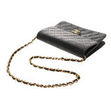 CHANEL シャネル マトラッセ プッシュロック チェーンショルダー 22cm ブラック レディース ラムスキン ショルダーバッグ ABランク 中古 銀蔵
