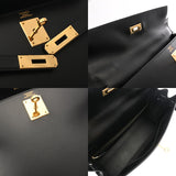 HERMES エルメス ケリー 32 外縫い 2WAY ブラック □E刻印(2001年頃) レディース ボックスカーフ ハンドバッグ Aランク 中古 銀蔵
