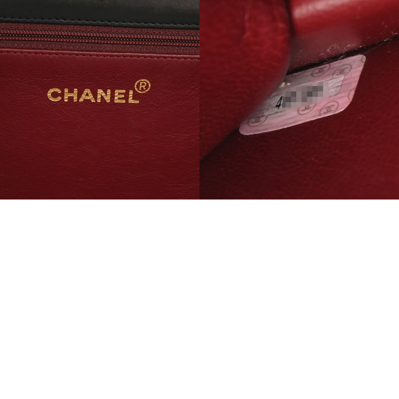 CHANEL シャネル マトラッセ プッシュロック チェーンショルダー 24cm ブラック レディース ラムスキン ショルダーバッグ ABランク 中古 銀蔵