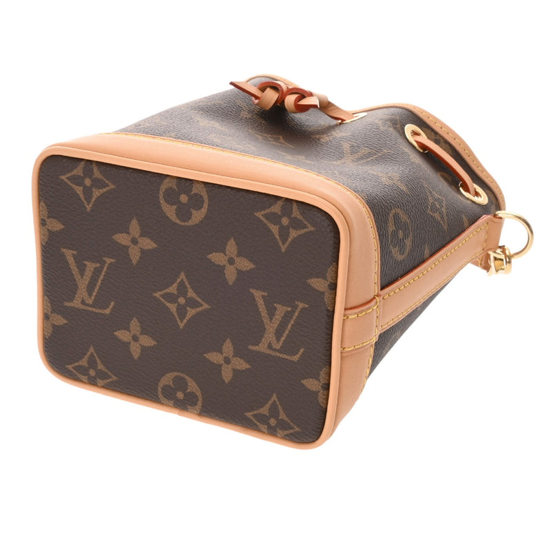 LOUIS VUITTON ルイヴィトン モノグラム ナノノエ 2WAY ブラウン M81266 レディース モノグラムキャンバス ショルダーバッグ 新同 中古 銀蔵