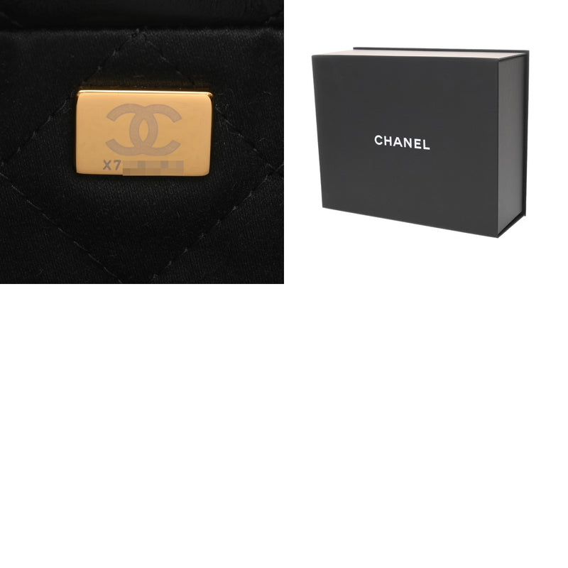 CHANEL シャネル シャネル22 ミニハンドバッグ 2WAY ブラック レディース シャイニーカーフ ハンドバッグ 未使用 銀蔵