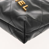 CHANEL シャネル シャネル22 ミニハンドバッグ 2WAY ブラック レディース シャイニーカーフ ハンドバッグ 未使用 銀蔵