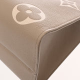 LOUIS VUITTON ルイヴィトン モノグラムアンプラント オンザゴー MM 2WAY トート トゥルトレールクレーム M45494 レディース レザー ハンドバッグ 新同 中古 銀蔵