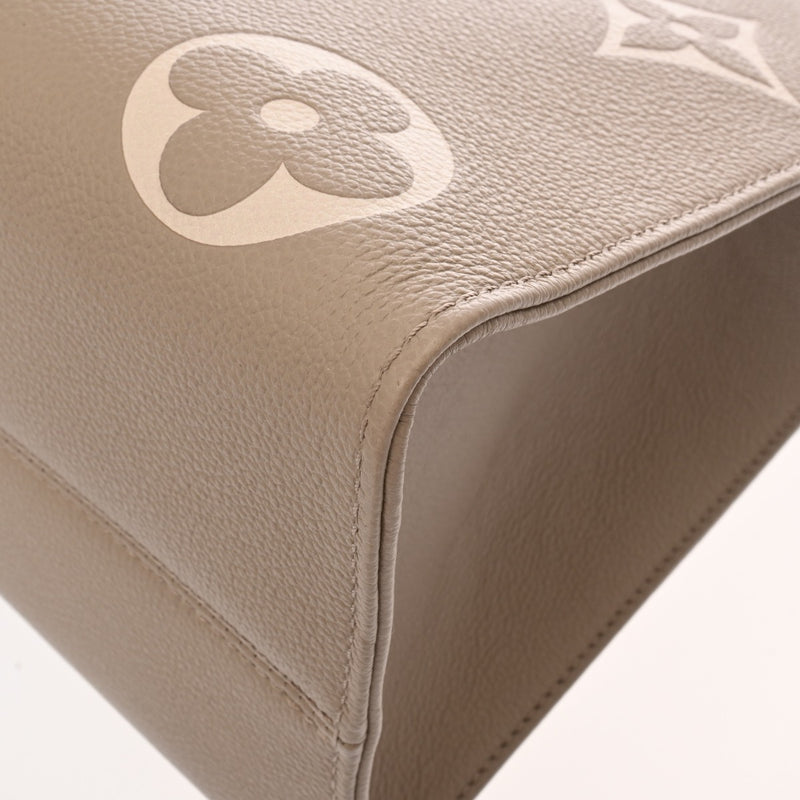 LOUIS VUITTON ルイヴィトン モノグラムアンプラント オンザゴー MM 2WAY トート トゥルトレールクレーム M45494 レディース レザー ハンドバッグ 新同 中古 銀蔵