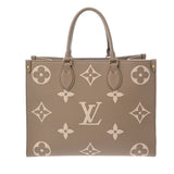 LOUIS VUITTON ルイヴィトン モノグラムアンプラント オンザゴー MM 2WAY トート トゥルトレールクレーム M45494 レディース レザー ハンドバッグ 新同 中古 銀蔵