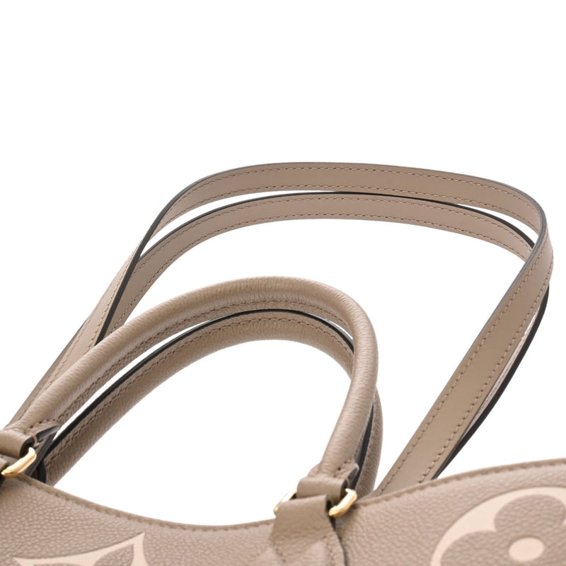 LOUIS VUITTON ルイヴィトン モノグラムアンプラント オンザゴー MM 2WAY トート トゥルトレールクレーム M45494 レディース レザー ハンドバッグ 新同 中古 銀蔵