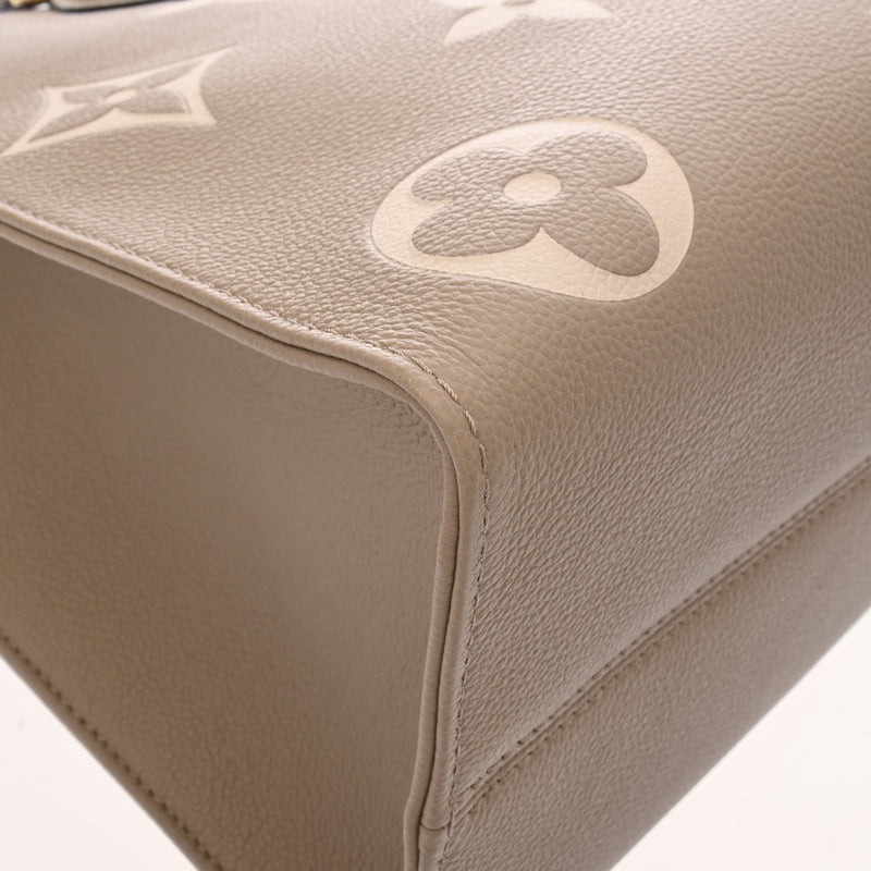 LOUIS VUITTON ルイヴィトン モノグラムアンプラント オンザゴー MM 2WAY トート トゥルトレールクレーム M45494 レディース レザー ハンドバッグ 新同 中古 銀蔵