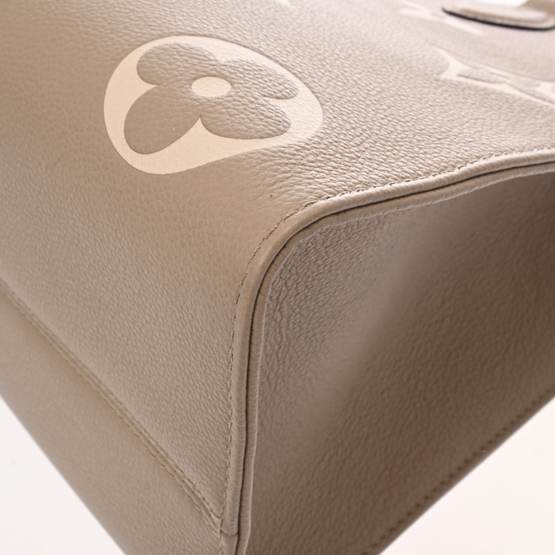 LOUIS VUITTON ルイヴィトン モノグラムアンプラント オンザゴー MM 2WAY トート トゥルトレールクレーム M45494 レディース レザー ハンドバッグ 新同 中古 銀蔵