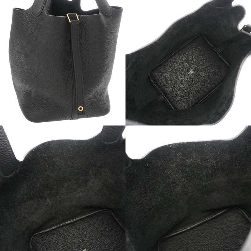HERMES エルメス ピコタンロック MM ブラック B刻印(2023年頃) レディース トリヨンクレマンス ハンドバッグ Aランク 中古 銀蔵