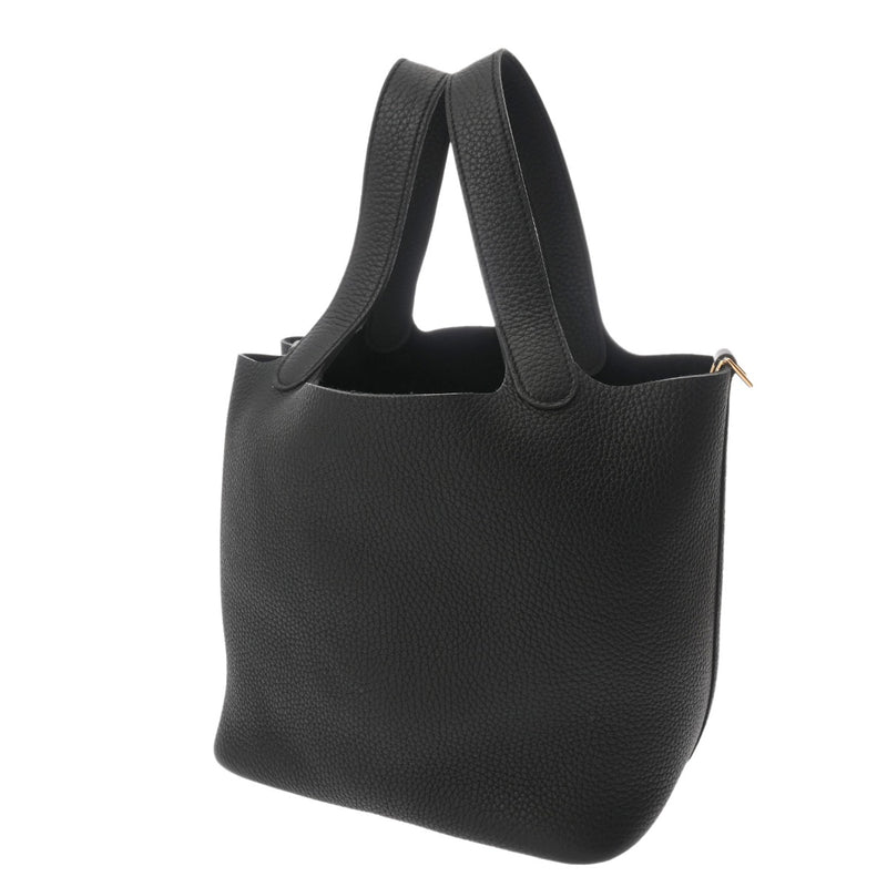 HERMES エルメス ピコタンロック MM ブラック B刻印(2023年頃) レディース トリヨンクレマンス ハンドバッグ Aランク 中古 銀蔵