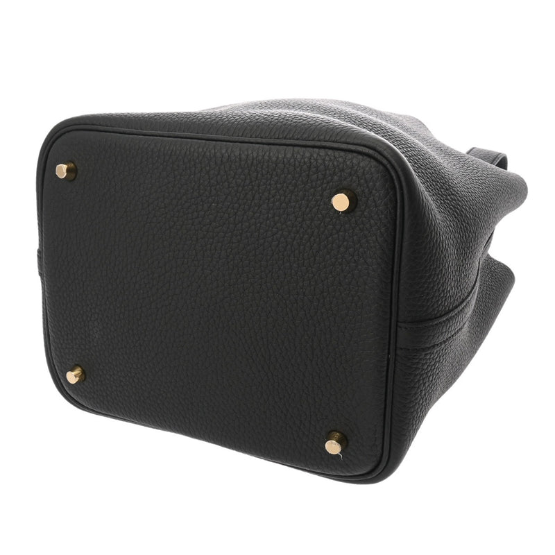 HERMES エルメス ピコタンロック MM ブラック B刻印(2023年頃) レディース トリヨンクレマンス ハンドバッグ Aランク 中古 銀蔵