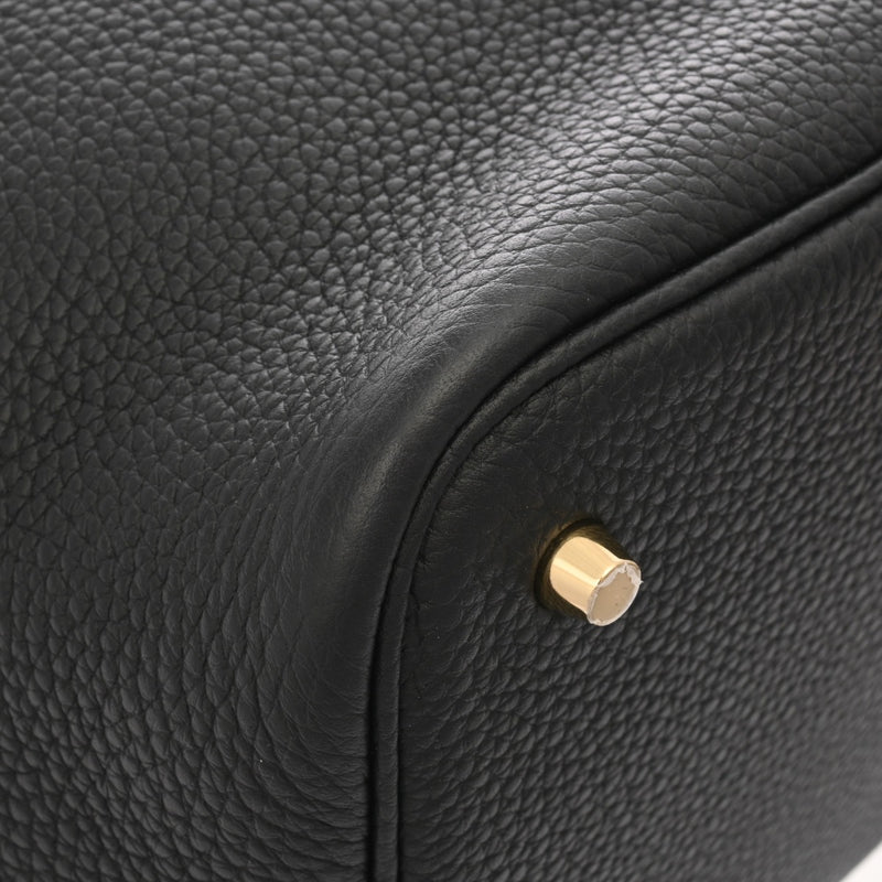 HERMES エルメス ピコタンロック MM ブラック B刻印(2023年頃) レディース トリヨンクレマンス ハンドバッグ Aランク 中古 銀蔵