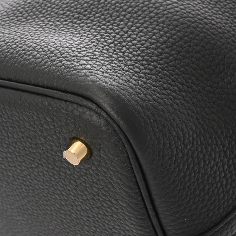 HERMES エルメス ピコタンロック MM ブラック B刻印(2023年頃) レディース トリヨンクレマンス ハンドバッグ Aランク 中古 銀蔵
