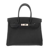 HERMES エルメス バーキン 30 ブラック A刻印(2017年頃) レディース トゴ ハンドバッグ Aランク 中古 銀蔵
