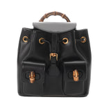 GUCCI グッチ バンブー リュックサック ブラック 702101 ユニセックス レザー リュック・デイパック Aランク 中古 銀蔵