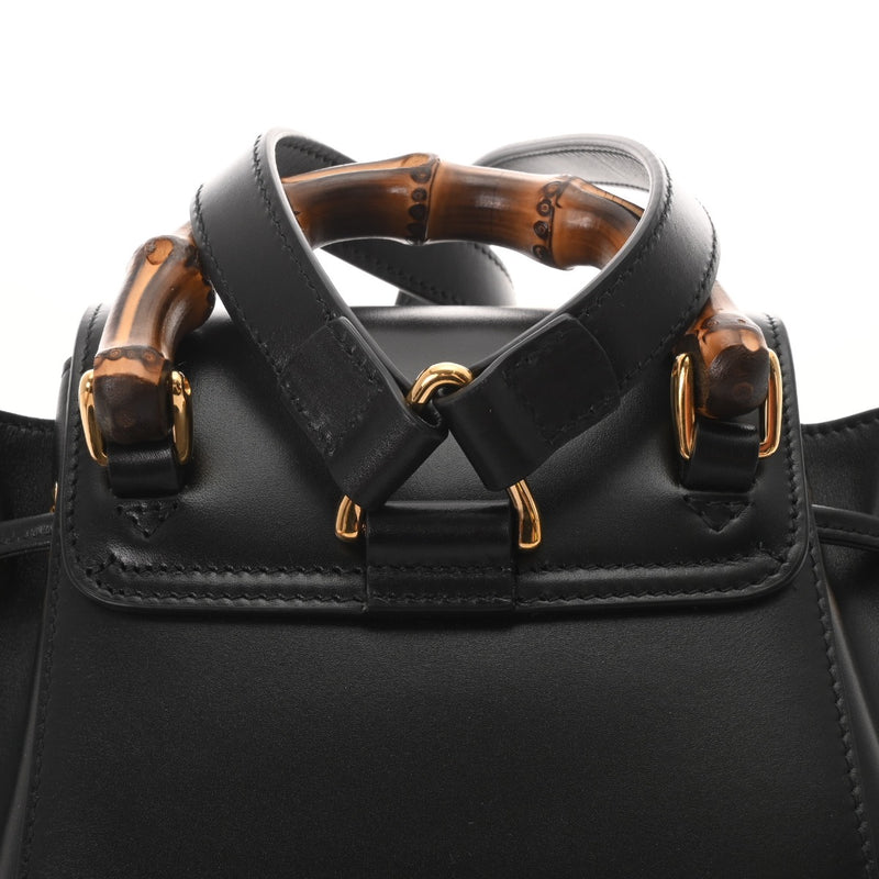 GUCCI グッチ バンブー リュックサック ブラック 702101 ユニセックス レザー リュック・デイパック Aランク 中古 銀蔵