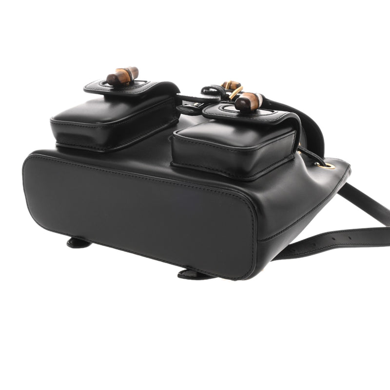 GUCCI グッチ バンブー リュックサック ブラック 702101 ユニセックス レザー リュック・デイパック Aランク 中古 銀蔵