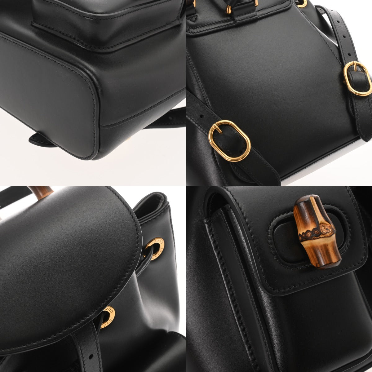 グッチ リュックサック 43080 ブラック ユニセックス レザー リュック