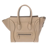 CELINE セリーヌ ラゲージ マイクロショッパー ベージュ 189793 レディース ドラムドカーフ ハンドバッグ Aランク 中古 銀蔵
