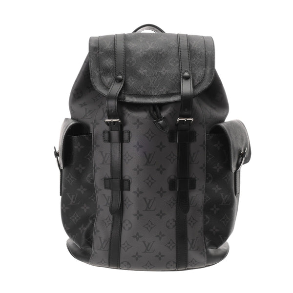 LOUIS VUITTON ルイヴィトン モノグラムエクリプス クリストファーPM ブラック M46331 メンズ モノグラムキャンバス リュック・デイパック Aランク 中古 銀蔵