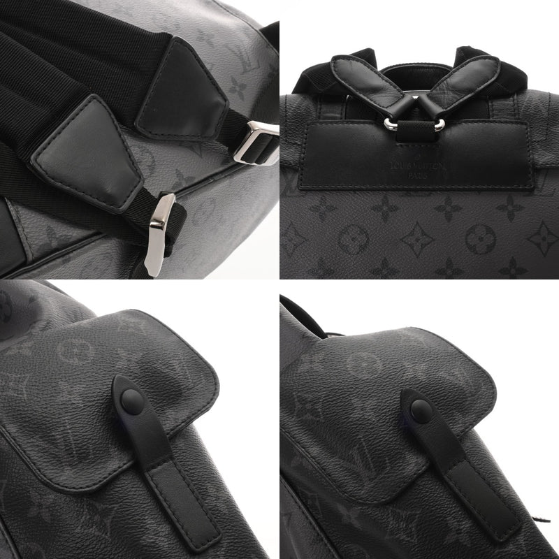LOUIS VUITTON ルイヴィトン モノグラムエクリプス クリストファーPM ブラック M46331 メンズ モノグラムキャンバス リュック・デイパック Aランク 中古 銀蔵