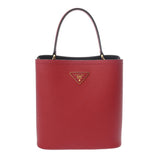 PRADA プラダ パニエ 2WAY レッド 1BA212 レディース サフィアーノ ハンドバッグ Aランク 中古 銀蔵