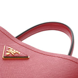 PRADA プラダ パニエ 2WAY レッド 1BA212 レディース サフィアーノ ハンドバッグ Aランク 中古 銀蔵