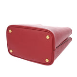 PRADA プラダ パニエ 2WAY レッド 1BA212 レディース サフィアーノ ハンドバッグ Aランク 中古 銀蔵