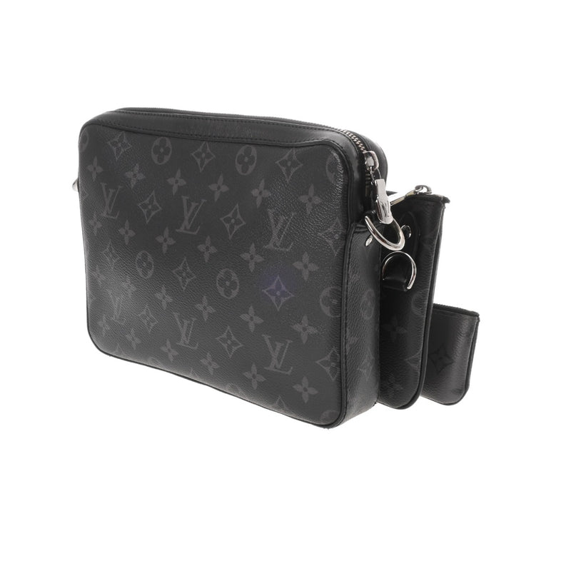 LOUIS VUITTON ルイヴィトン モノグラムエクリプス トリオメッセンジャー 黒/グレー M69443 メンズ モノグラムキャンバス ショルダーバッグ ABランク 中古 銀蔵