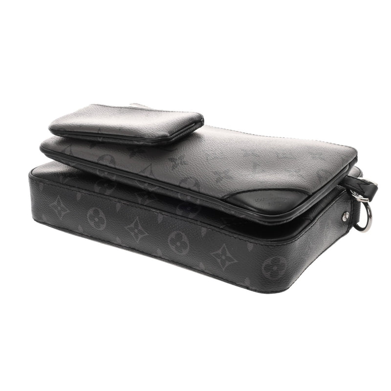LOUIS VUITTON ルイヴィトン モノグラムエクリプス トリオメッセンジャー 黒/グレー M69443 メンズ モノグラムキャンバス ショルダーバッグ ABランク 中古 銀蔵