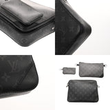 LOUIS VUITTON ルイヴィトン モノグラムエクリプス トリオメッセンジャー 黒/グレー M69443 メンズ モノグラムキャンバス ショルダーバッグ ABランク 中古 銀蔵
