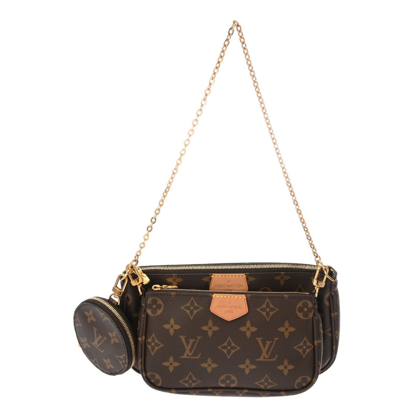 LOUIS VUITTON ルイヴィトン モノグラム ミュルティ ポシェット アクセソワール カーキ M44813 レディース モノグラムキャンバス ショルダーバッグ ABランク 中古 銀蔵