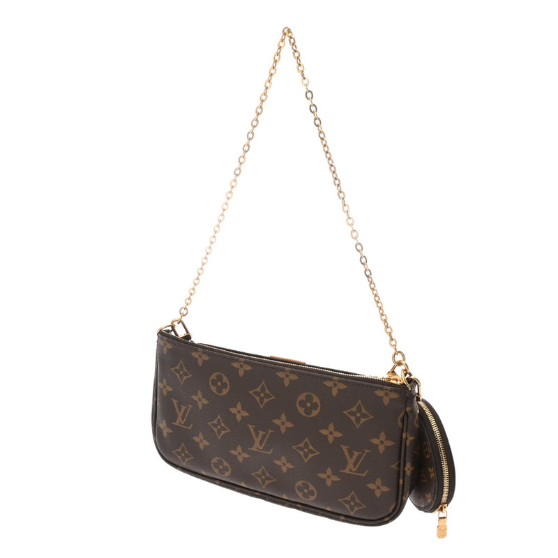 LOUIS VUITTON ルイヴィトン モノグラム ミュルティ ポシェット アクセソワール カーキ M44813 レディース モノグラムキャンバス ショルダーバッグ ABランク 中古 銀蔵