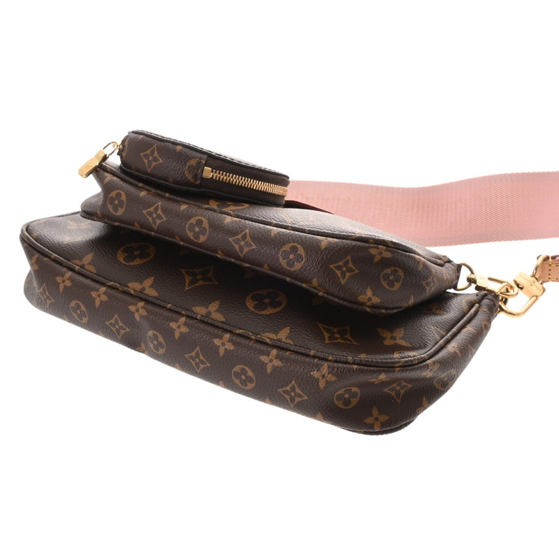 LOUIS VUITTON ルイヴィトン モノグラム ミュルティ ポシェットアクセソワール ローズクレール M44840 レディース モノグラムキャンバス ショルダーバッグ Aランク 中古 銀蔵