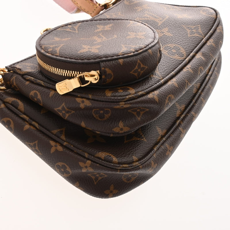 LOUIS VUITTON ルイヴィトン モノグラム ミュルティ ポシェットアクセソワール ローズクレール M44840 レディース モノグラムキャンバス ショルダーバッグ Aランク 中古 銀蔵