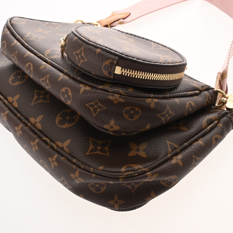 LOUIS VUITTON ルイヴィトン モノグラム ミュルティ ポシェットアクセソワール ローズクレール M44840 レディース モノグラムキャンバス ショルダーバッグ Aランク 中古 銀蔵
