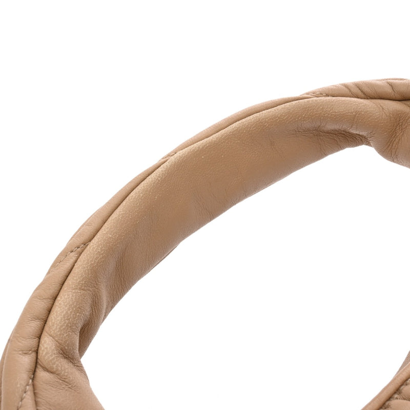 MIUMIU ミュウミュウ ワンダーマテラッセ レザーホーボーバッグ ベージュ 5BC125 レディース マテラッセレザー ハンドバッグ Aランク 中古 銀蔵